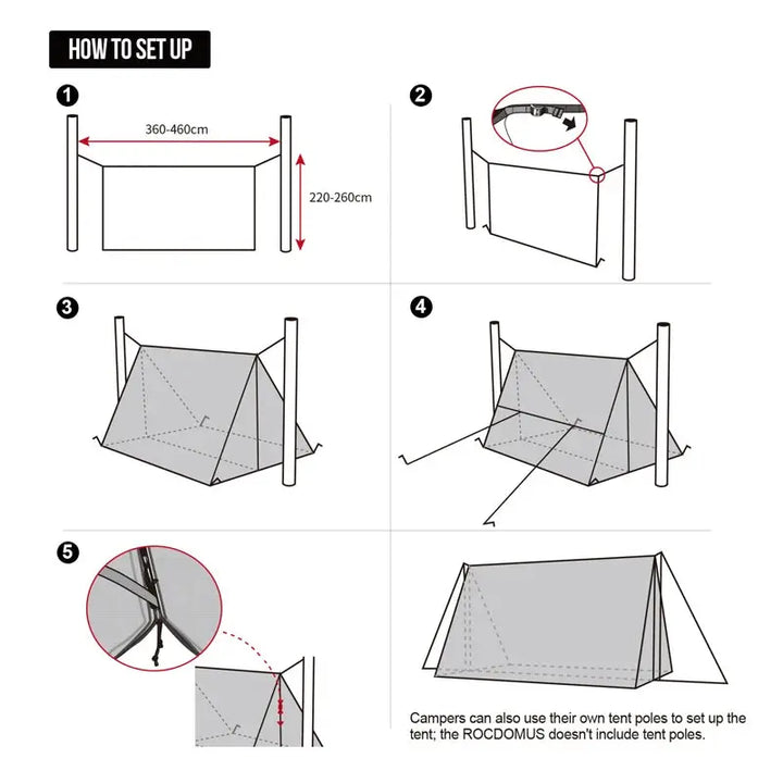 OneTigris ROCDOMUS Hammock Awning & Hot Tent Wood Burning Stove Compatible Waterproof Outdoor Tarp Canopy/Rain Fly Camping Cover EcoCampers