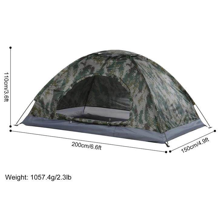 Tomshoo 1/2 Person Ultralight Camping Tent Single Layer Portable Hiking Tent Anti-UV Coating UPF 30+ for Outdoor Beach Fishing EcoCampers