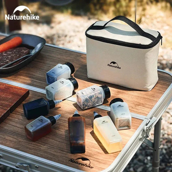 Naturehike Camping Kitchen Seasoning Jar Portable Spice Container Cookware Set Supplies Liquid Powder Bbq Picnic Seasoning Can EcoCampers