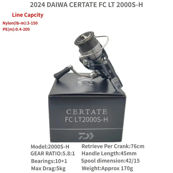 The 2024 Daiwa CERTATE FC LT 2000S-H 2000S-P 2500S 2500S-XH 2500S-DH CERTATE LT 2500 3000 4000-CXH 5000  Spinning Fishing Reels EcoCampers