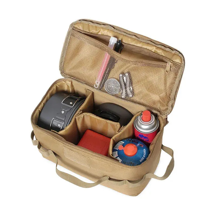 Outdoor Tool Bags Camping Gas Tank Storage Bag Large Capacity Ground Nail Gas Canister Picnic Cookware Multifunction Kit Bags EcoCampers