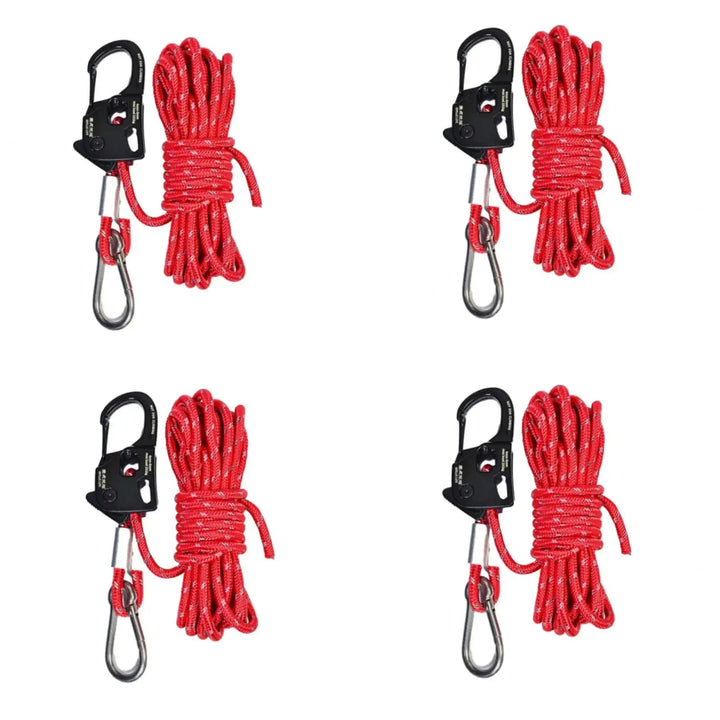 Camping Accessories Durable Aluminum Alloy Tent Rope Tensioner For Strong Load-bearing Lightweight Portable Cord Adjustment EcoCampers