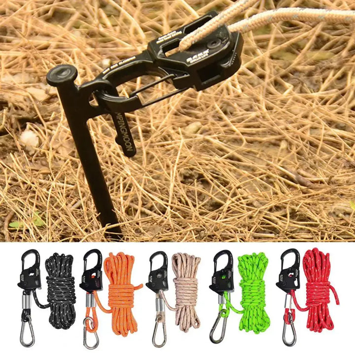 Camping Accessories Durable Aluminum Alloy Tent Rope Tensioner for Lightweight Portable Camping Gear Strong for Outdoor EcoCampers