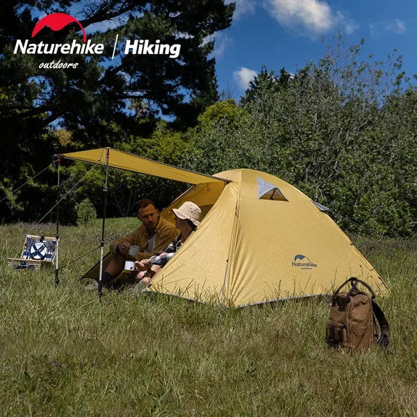 Naturehike-P Series Outdoor Camping Tent, Family Tent, Double Layer, Wind and Rain Proof, Beach Tent, NH18Z044-P, 4 Person