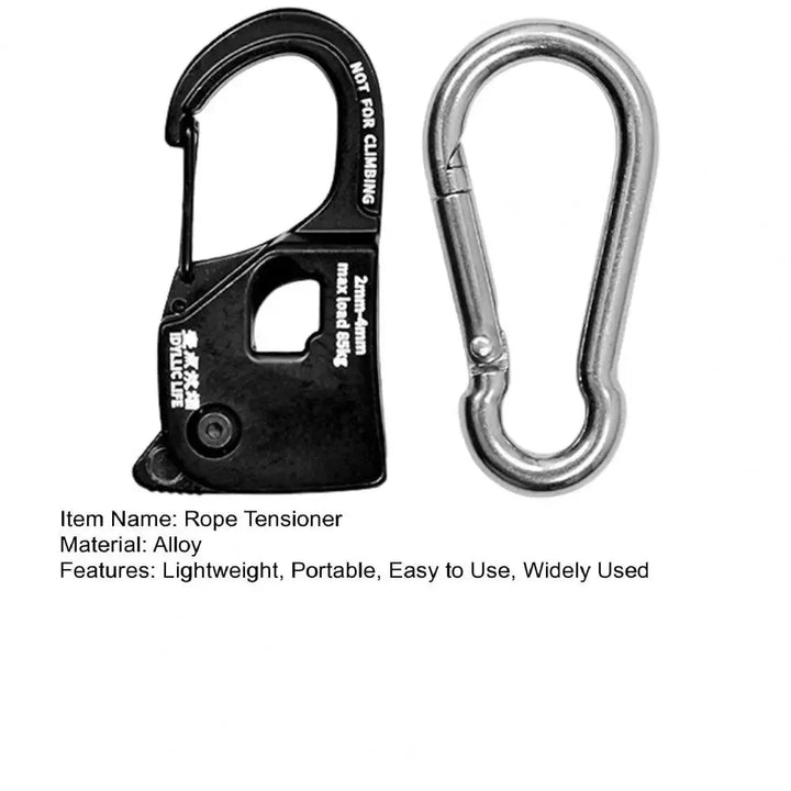 Tent Rope Tensioner Aluminum Alloy Camping Tent Cord Adjuster Portable Quick Fix Buckle Cord Tensioner Tent Accessories EcoCampers