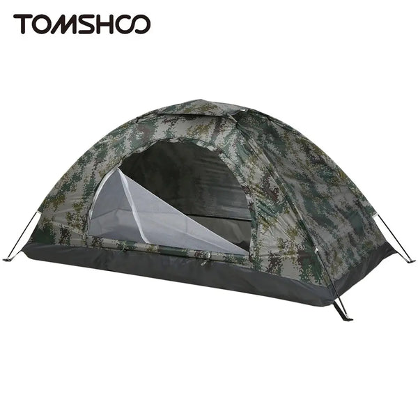 Tomshoo 1/2 Person Ultralight Camping Tent Single Layer Portable Hiking Tent Anti-UV Coating UPF 30+ for Outdoor Beach Fishing EcoCampers