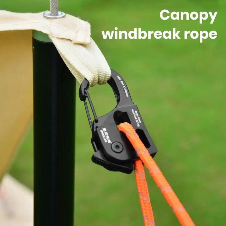 Camping Accessories Durable Aluminum Alloy Tent Rope Tensioner For Strong Load-bearing Lightweight Portable Cord Adjustment EcoCampers