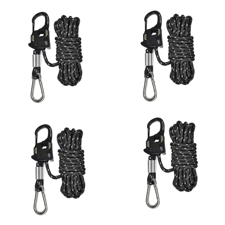 Camping Accessories Durable Aluminum Alloy Tent Rope Tensioner For Strong Load-bearing Lightweight Portable Cord Adjustment EcoCampers