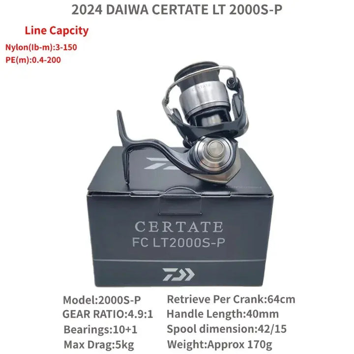 The 2024 Daiwa CERTATE FC LT 2000S-H 2000S-P 2500S 2500S-XH 2500S-DH CERTATE LT 2500 3000 4000-CXH 5000  Spinning Fishing Reels EcoCampers