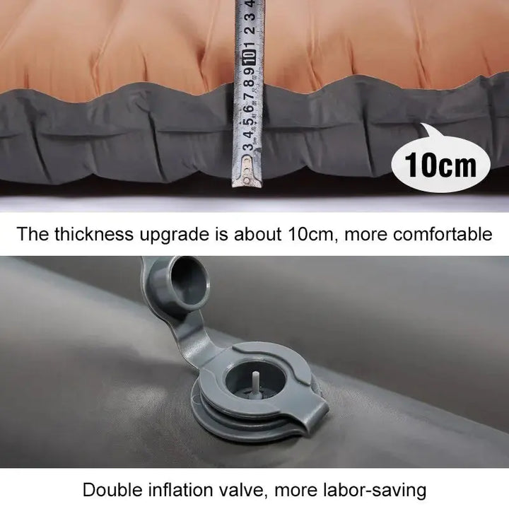 Ultralight Self-inflating Air Mattress Thicken Sleeping Pad Splicing Inflatable Bed Beach Picnic Mat Camping Tent Air Cushion EcoCampers