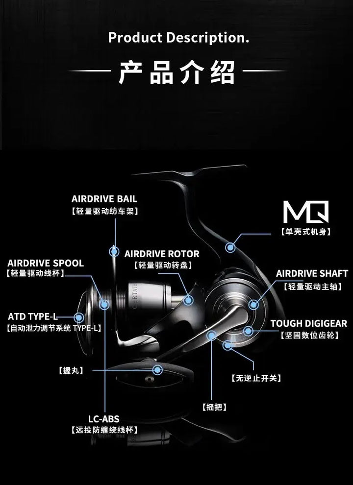 2024 NEW Original DAIWA CERTATE 4.9:1/5.1:1/5.2:1/6.2:1 Max Drag 12kg 12+1BB Saltwater Spinning Fishing Reel Made In Japan EcoCampers