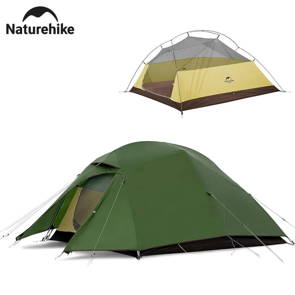 Naturehike Cloud Up 3 Person Backpacking Tent 20D Ultralight Waterproof Shelter Tent Outdoor Travel Beach Hiking Camping Tent