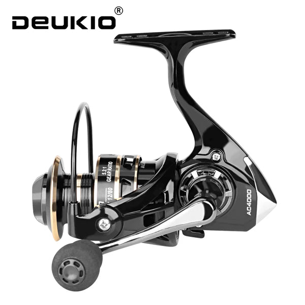 2024 Spinning Reels with 12KG Max Drag Carrete De Pesca 5.2:1 Metal Handle Fishing Reel Coils Saltwater Reel for Fishing Accessories.