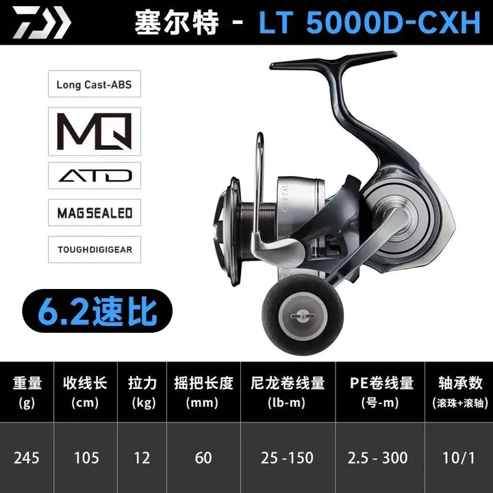 2024 NEW Original DAIWA CERTATE 4.9:1/5.1:1/5.2:1/6.2:1 Max Drag 12kg 12+1BB Saltwater Spinning Fishing Reel Made In Japan EcoCampers